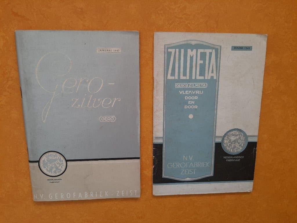 2x originele catalogus 1940 Gero, Zeist, Zilver en Zilmeta, Ophalen of Verzenden, Zo goed als nieuw, Gero Zeist