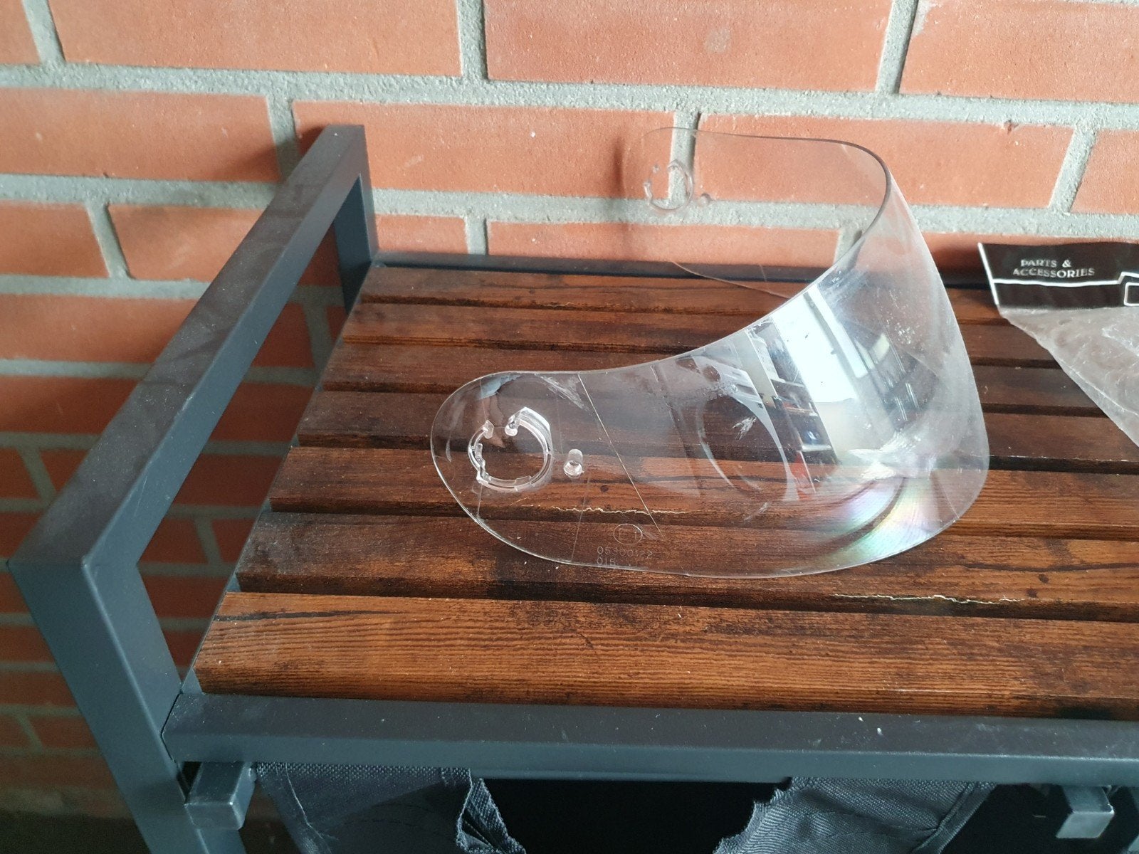HJC HJ-07 Vizier. Gebruikt. Transparant doorzichtig., Ophalen, Tweedehands, Integraalhelm, HJC