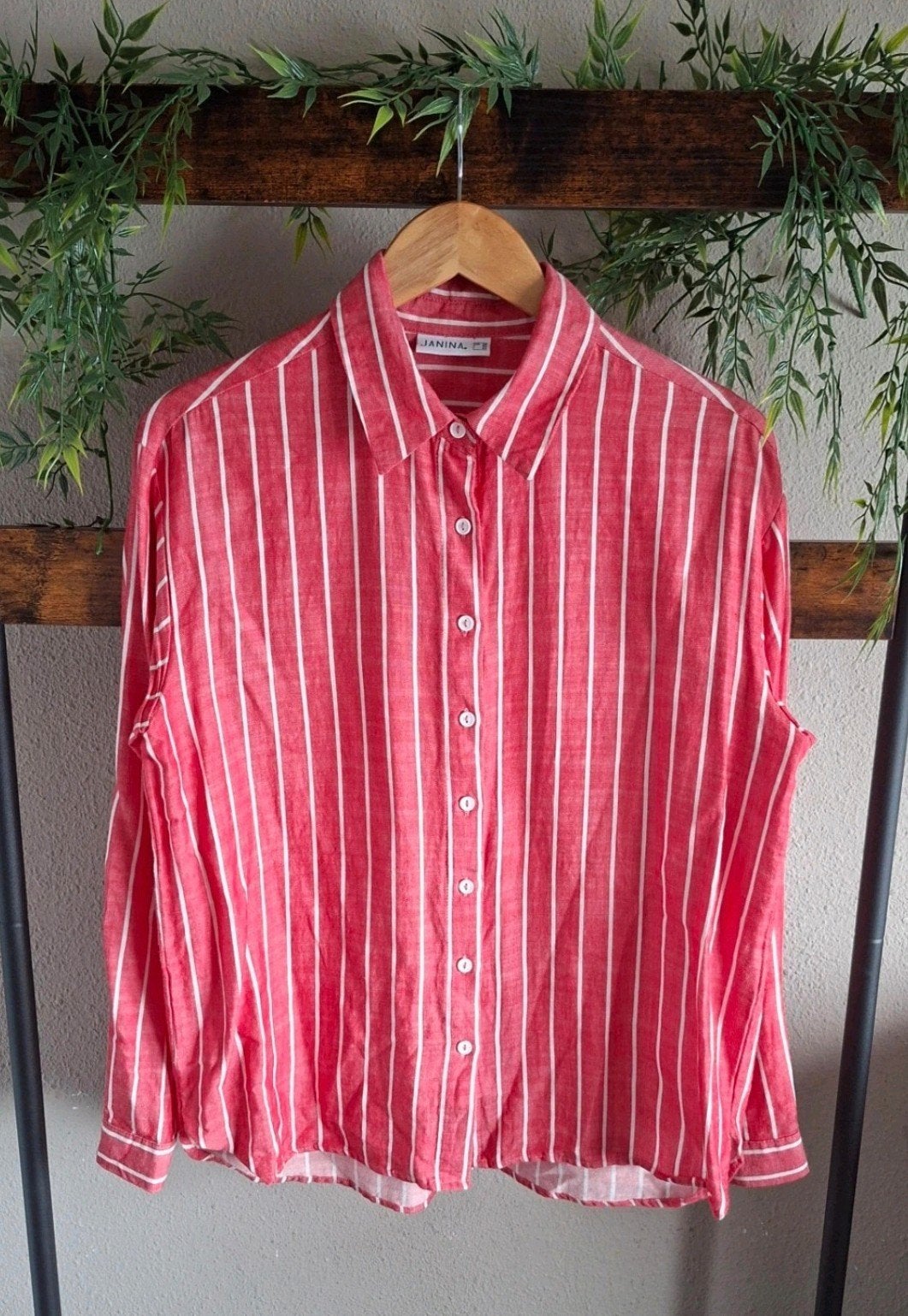 BLOUSE rood met witte streep M/L, Maat 38/40 (M), Nieuw, Ophalen of Verzenden, Janina