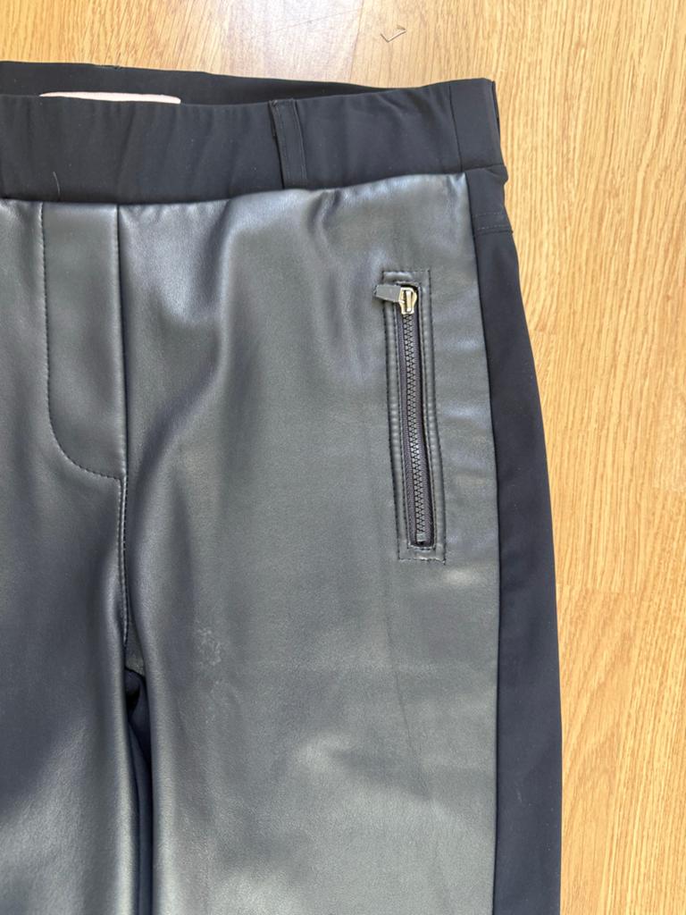 Studio Anneloes Margot leather trouser Zwart/Blauw Mt S, Zwart, Ophalen of Verzenden, Zo goed als nieuw, Maat 36 (S)