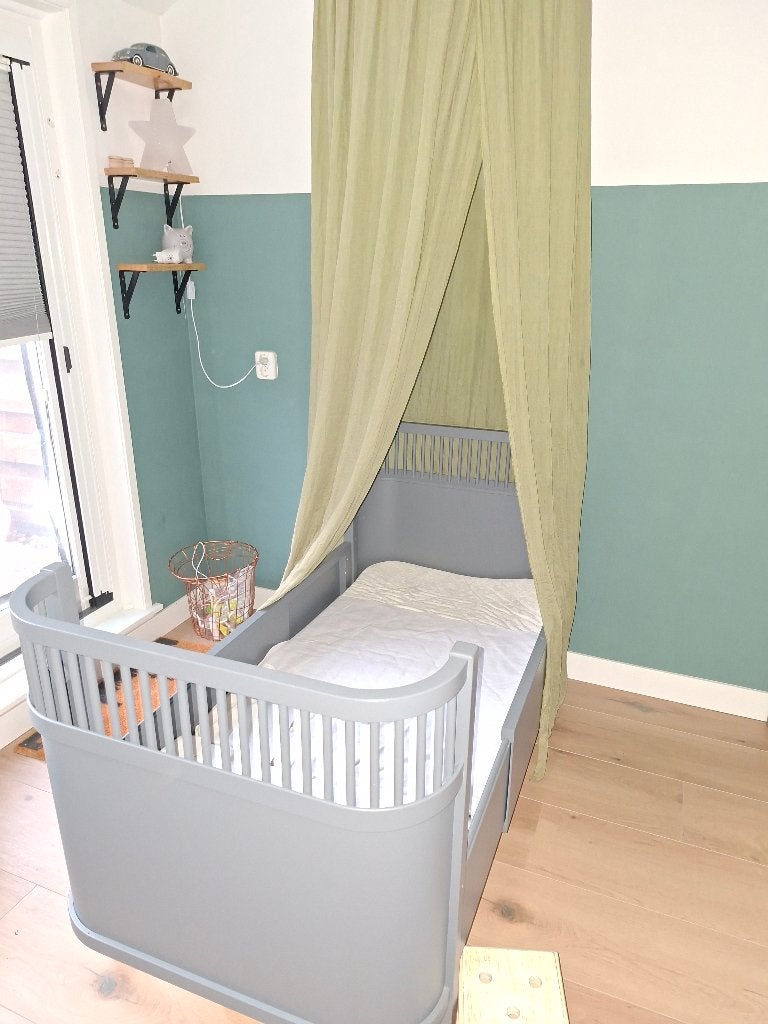 Sebra Meegroeibed (Baby & Junior) incl. Matras en Textielset, Ophalen, Gebruikt, Ledikant
