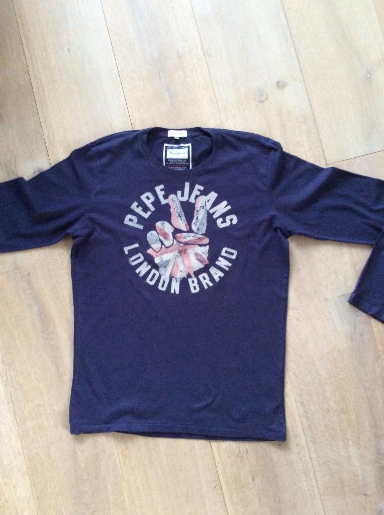 z.g.a.n. Pepe jeans donkerblauwe longsleeve maat S, Blauw, Ophalen of Verzenden, Zo goed als nieuw, Pepe Jeans