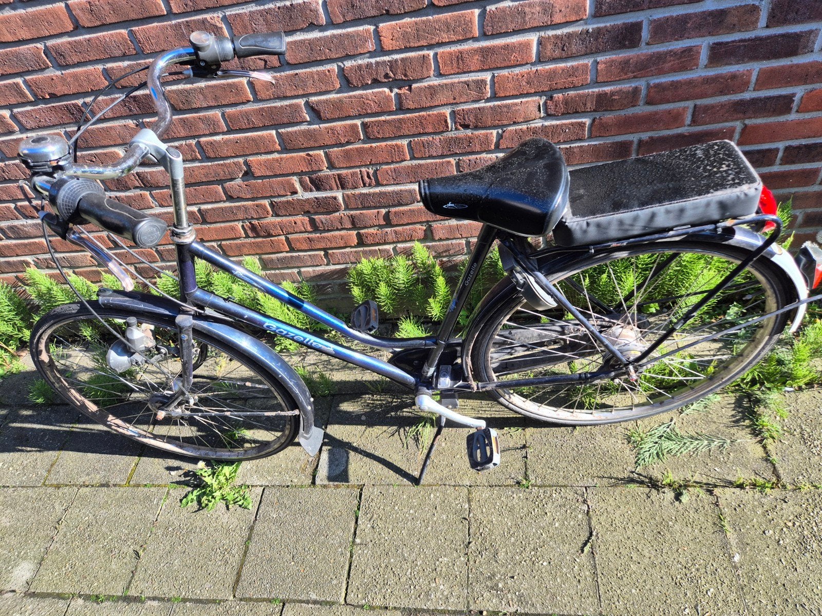 Gazelle fiets met kussentje, Fietsen en Brommers, Fietsen | Tandems, 55 cm of meer, Ophalen of Verzenden, Gebruikt, Minder dan 10 versnellingen