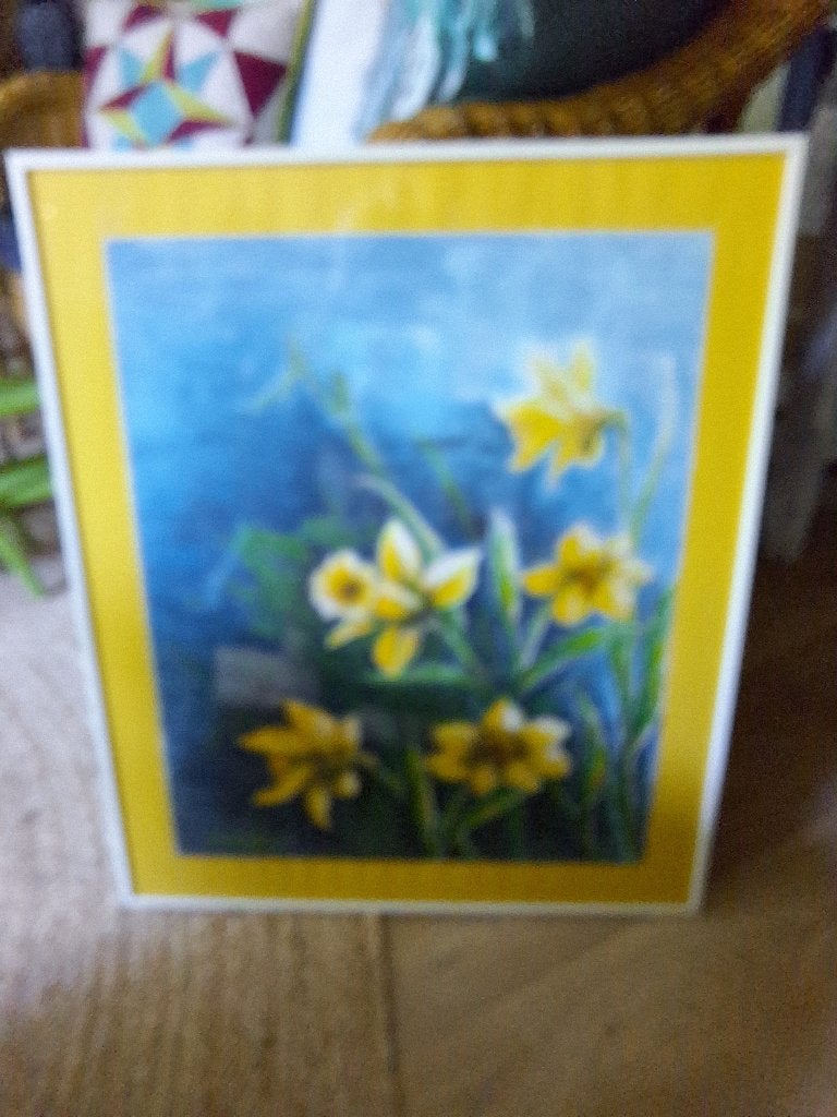 Lijst met bloemen, Ophalen, Gebruikt, 51 cm, 61 cm