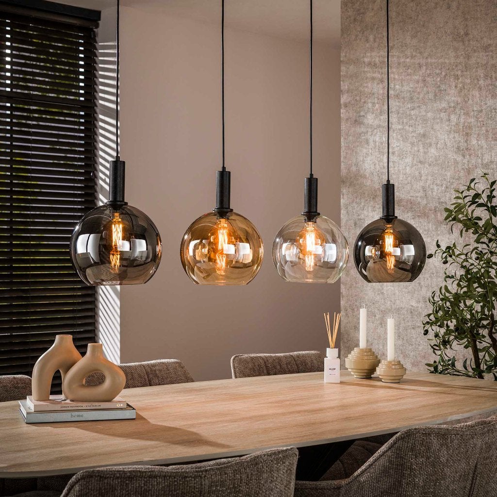 Hanglamp Auren - 4-lichts (Internet retour), N.V.T., Nieuw, Glas, N.V.T.