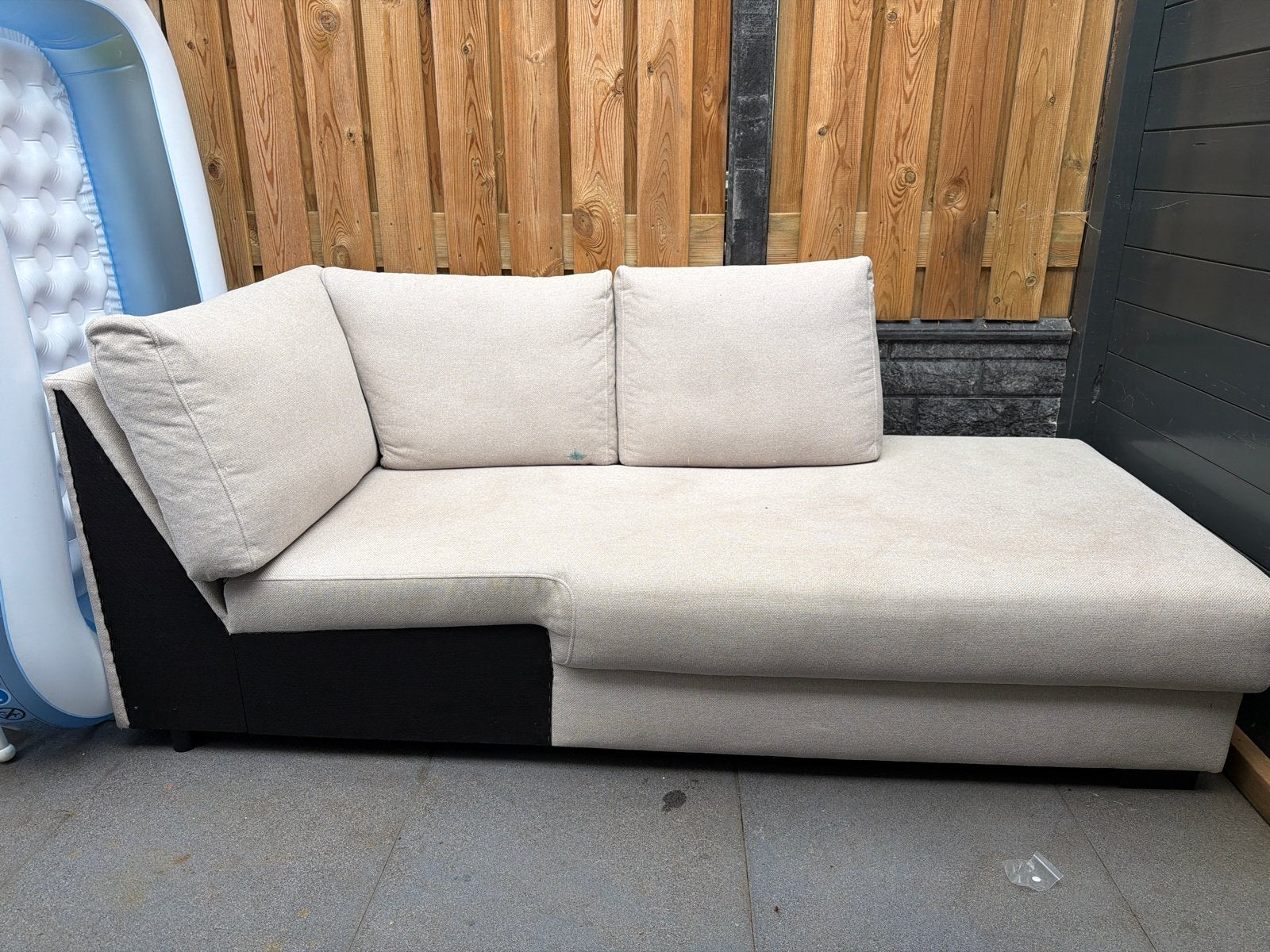Comfortabele chaise longue bank - Gebruikt, Ophalen, Gebruikt, 125 tot 150 cm, Tweepersoons