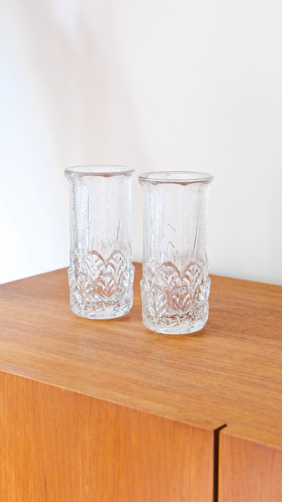 Set van 2 glazen of vaasjes, Verzamelen, Ophalen of Verzenden, Zo goed als nieuw, Overige typen