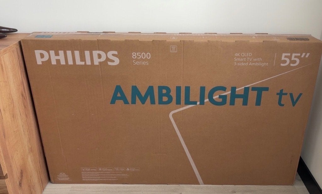 NIEUW Philips 55 inch 4K QLED Ambilight Smart TV (8500 Serie, Ophalen, Philips, QLED, Nieuw