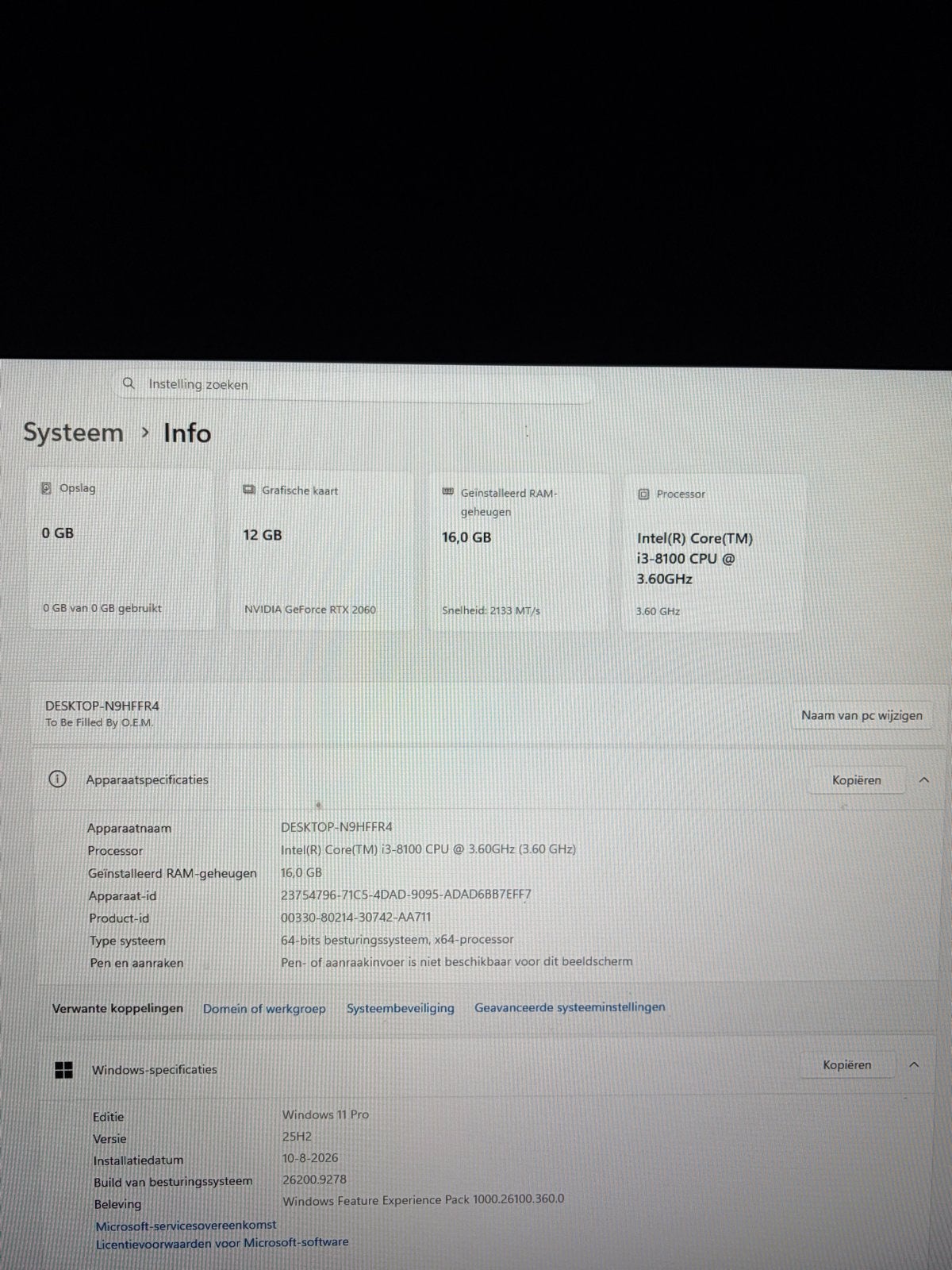 Foto 4 van Gaming PC met Intel i3-8100, RTX 2060, 16GB RAM, 700GB SSD