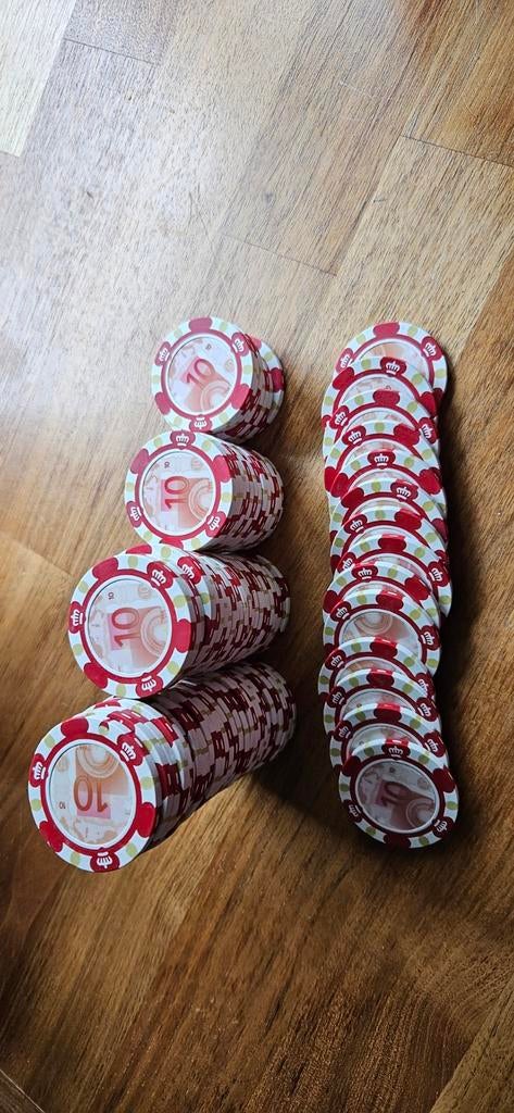 Poker fiches 90 stuks  verzwaard NIEUW, Hobby en Vrije tijd, Gezelschapsspellen | Kaartspellen, Ophalen of Verzenden, Nieuw
