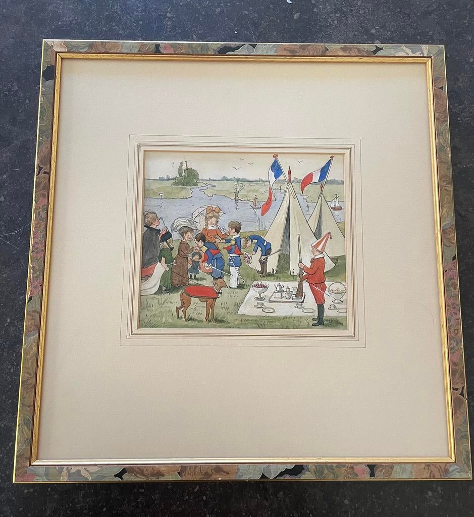 Aquarellen ridderspelen, Ophalen of Verzenden