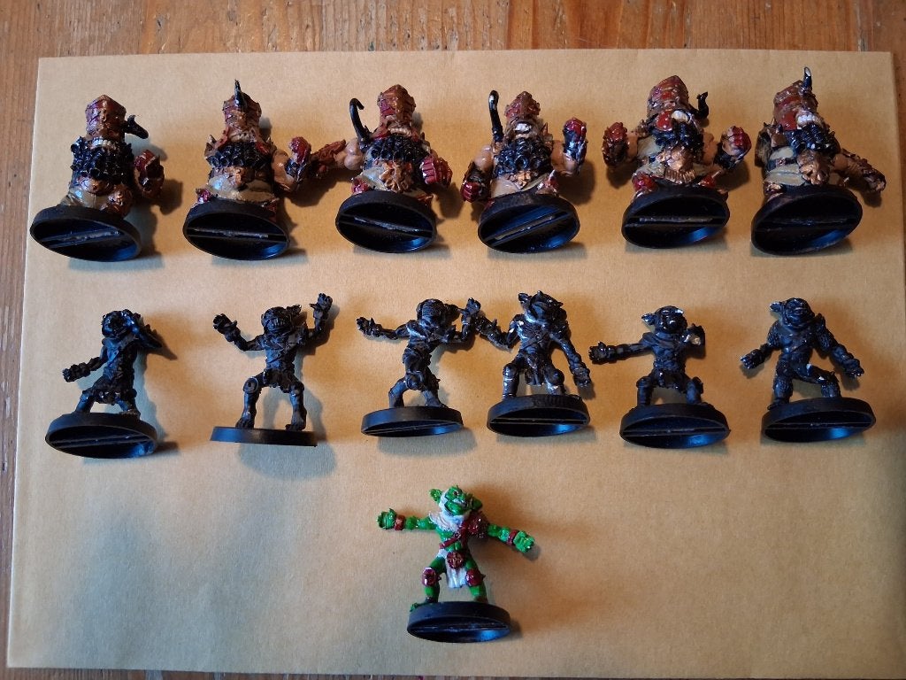 Rolljordan Volmarian Chaos Dwarf Blood Bowl team, Gebruikt, Figuurtje(s), Overige soorten, Ophalen of Verzenden