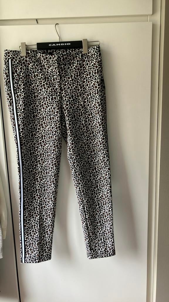 &Co Woman. Zwart/wit/roestbruin dierenprint broek. Maat L, Maat 38/40 (M), Zwart, Ophalen of Verzenden, Zo goed als nieuw