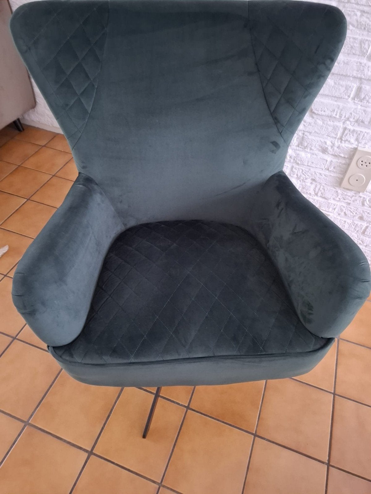 Draai fauteuil donkergroen, Ophalen, 75 tot 100 cm, Zo goed als nieuw, 75 tot 100 cm