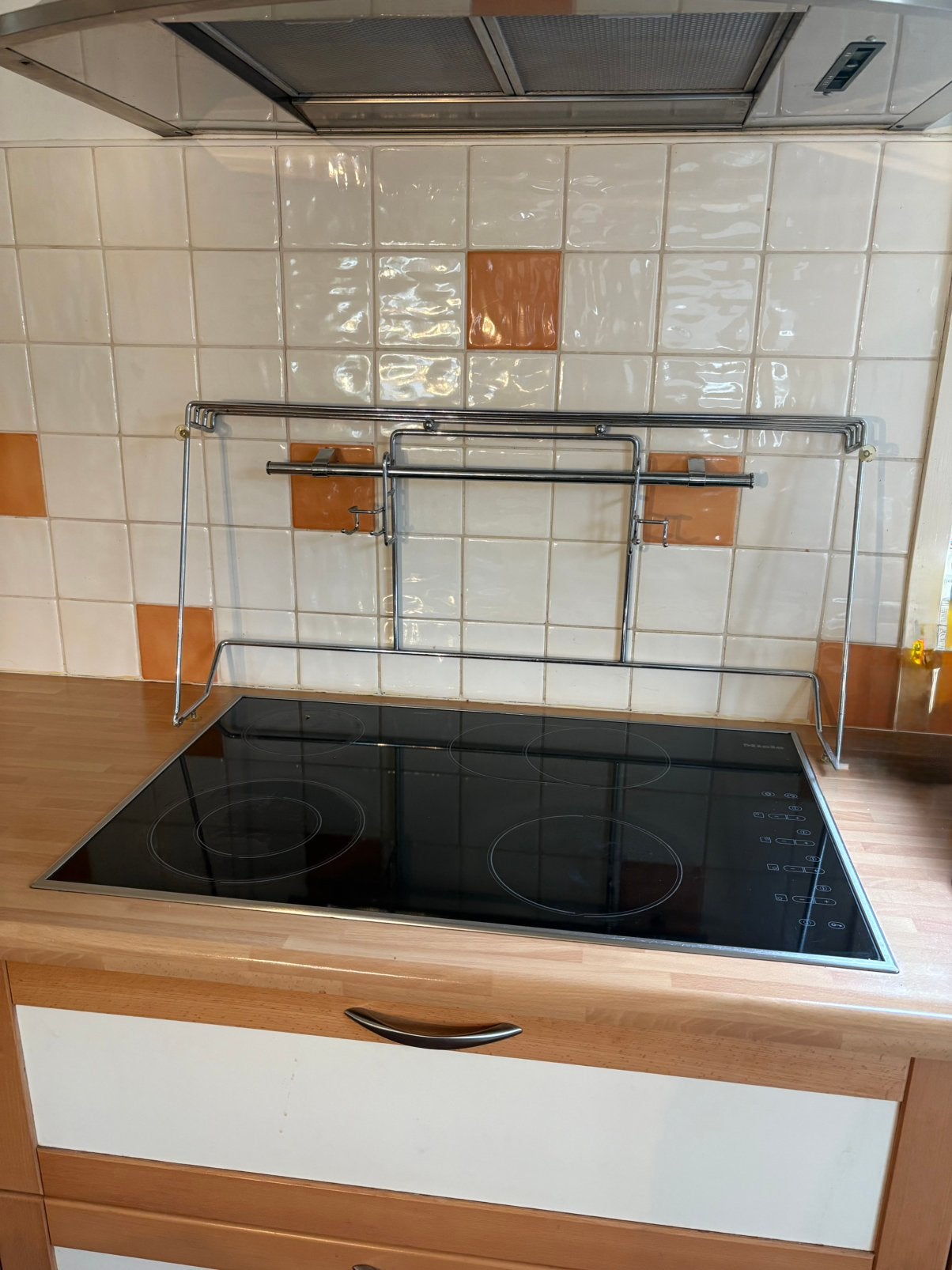 Miele keramische inbouw kookplaat 79 cm, Ophalen, Gebruikt, Zwart, 50 tot 100 cm