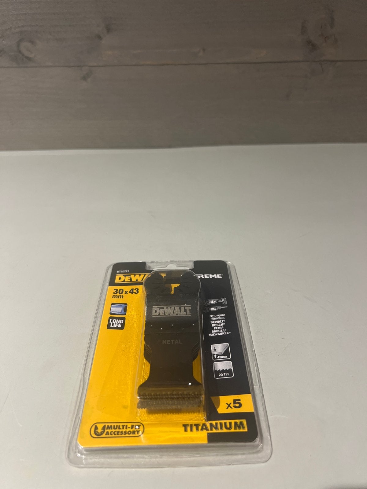 DeWalt DT20727-QZ Multitool Zaagblad Titanium 30x43mm, N, N, Nieuw, Ophalen of Verzenden