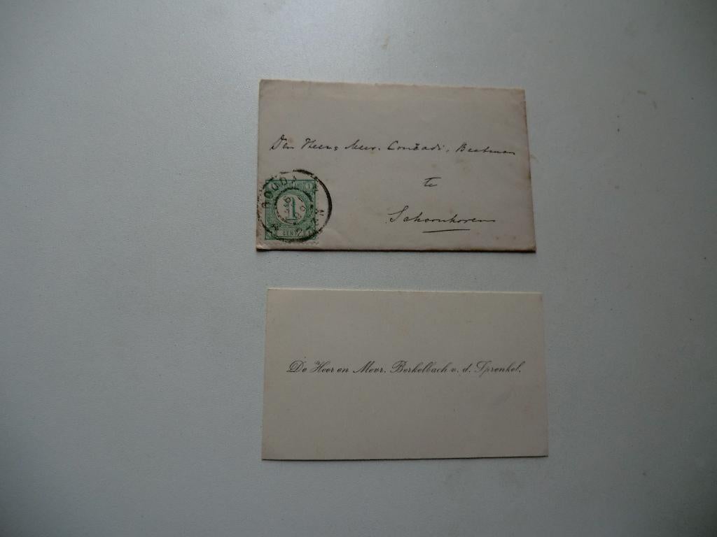 Schoonhoven,Dominee Conradi,Gouda,Dominee Berkelbach, Verzenden, Voor 1920, Gelopen, Zuid-Holland