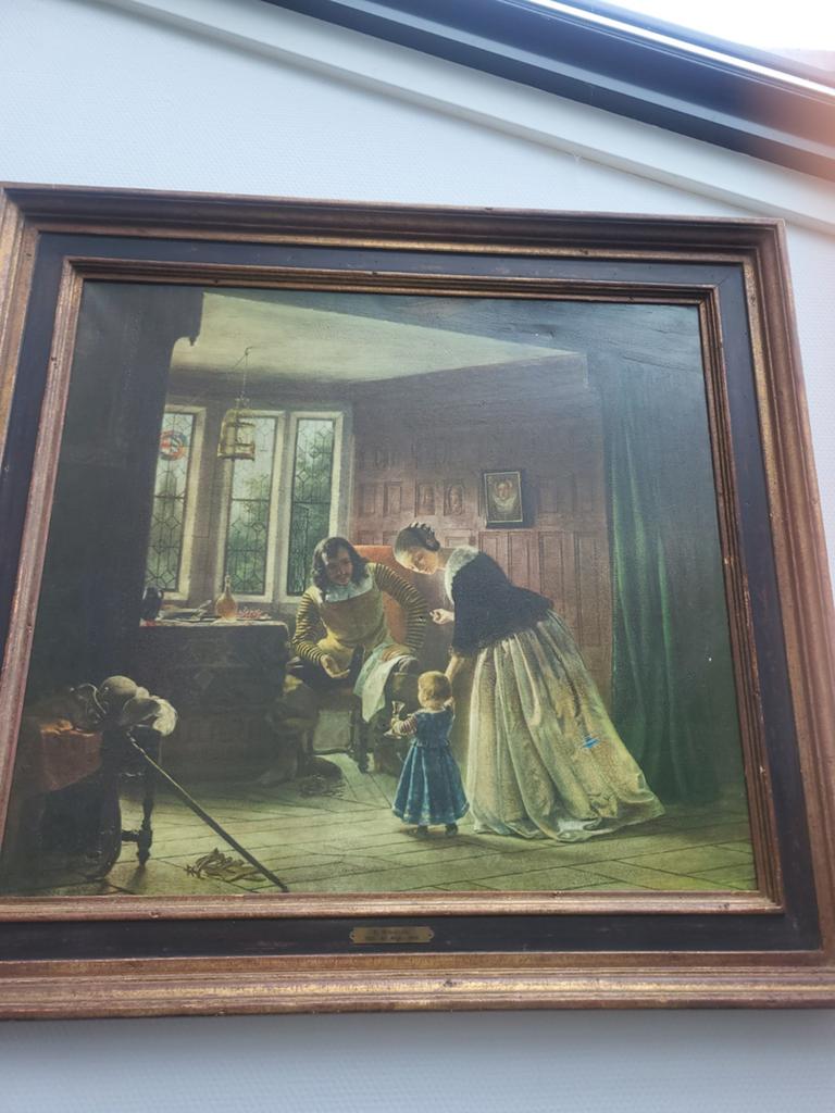 Antieke reproductie van maar liefst 75x75, Ophalen of Verzenden