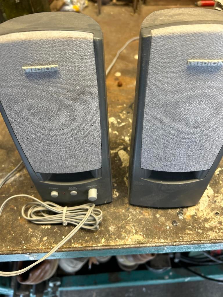 Medion PC Speakers - Gebruikt, Audio, Tv en Foto, Luidsprekers, Gebruikt, Front, Rear of Stereo speakers, Minder dan 60 watt, Overige merken
