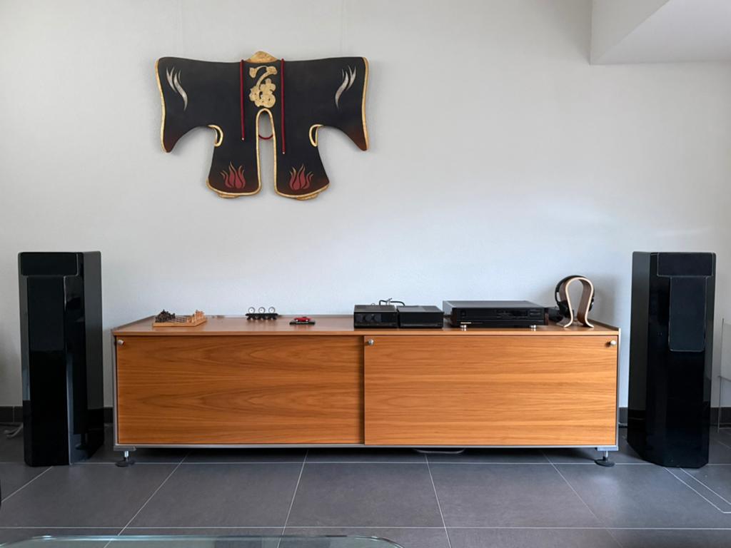 Elipson 1303 polyester zwart, Audio, Tv en Foto, Gebruikt, 60 tot 120 watt, Front, Rear of Stereo speakers, Ophalen
