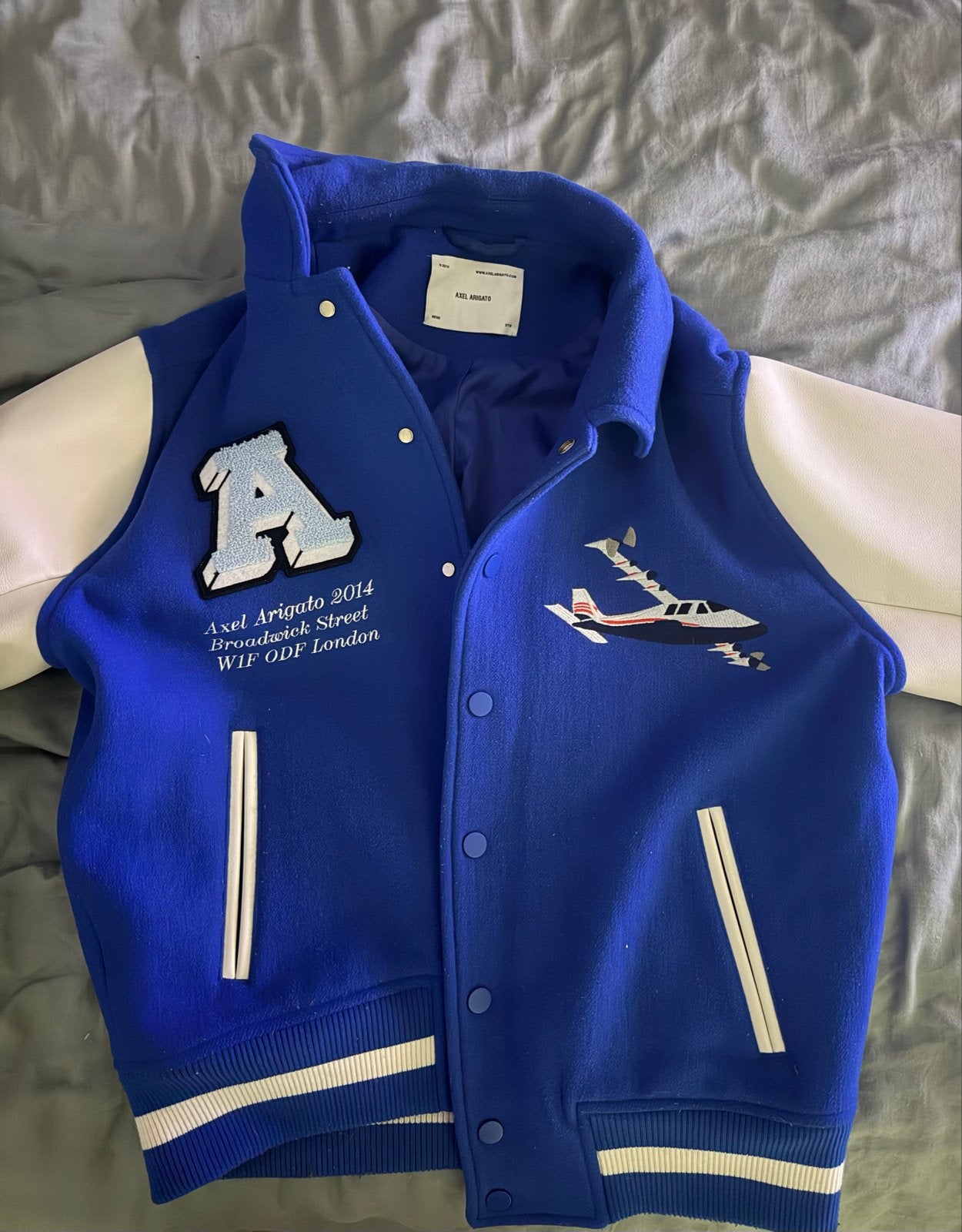 Axel Arigato Varsity Jacket Blauw, Kleding | Heren, Ophalen of Verzenden, Zo goed als nieuw, Maat 48/50 (M), Blauw