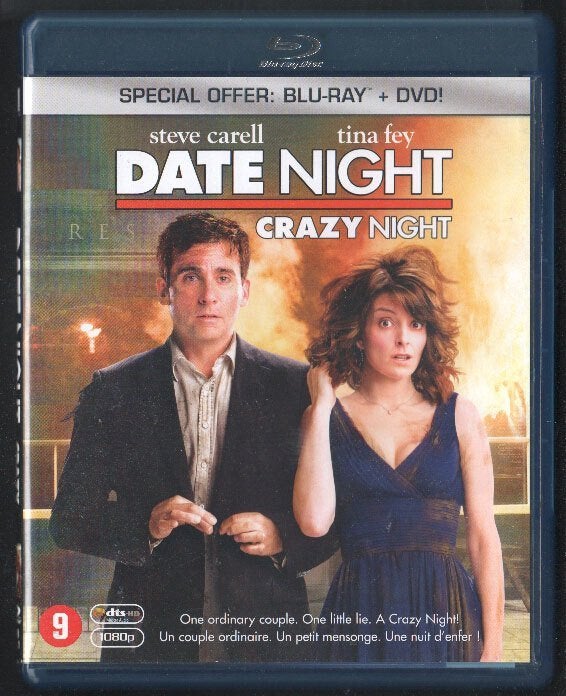 Date Night aka Crazy Night+DVD. Blu-ray., Gebruikt, Boxset, Nederlands, Film