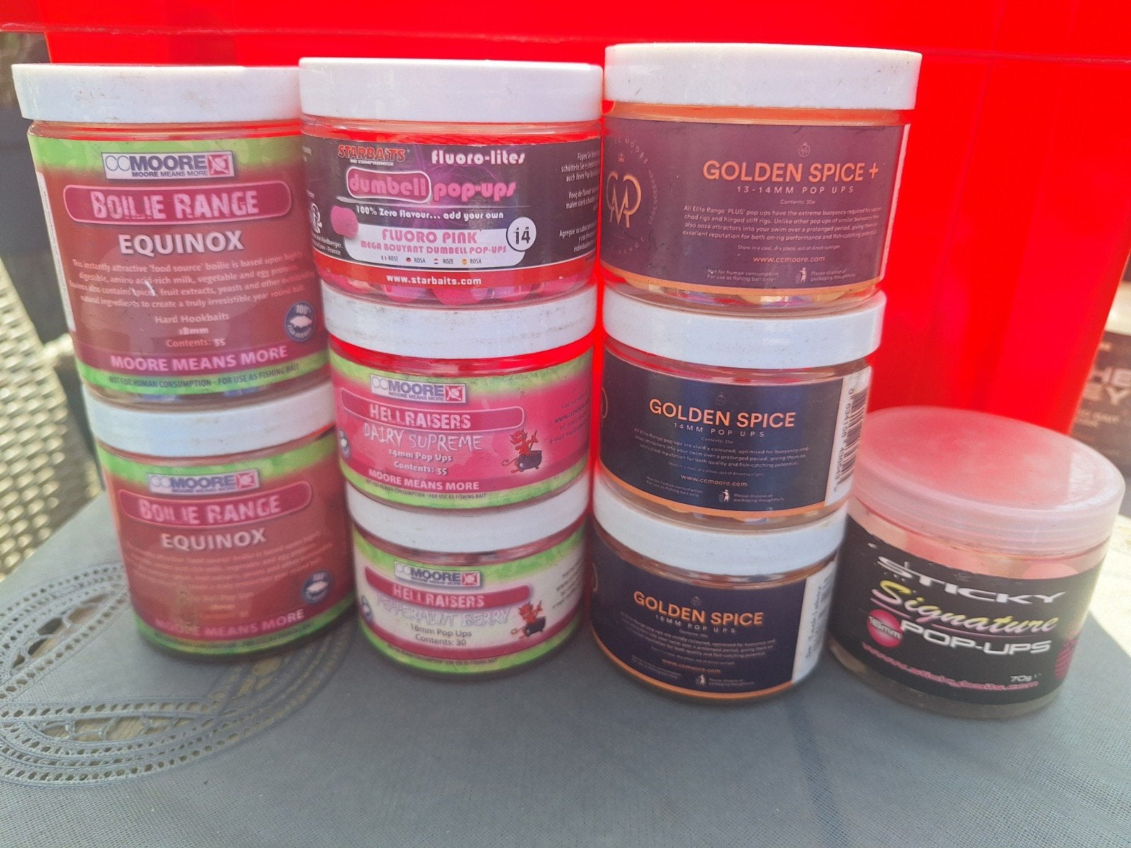9 x CC moore/ Sticky Baits pop up/ dumbells, Watersport en Boten, Hengelsport | Karpervissen, Ophalen of Verzenden