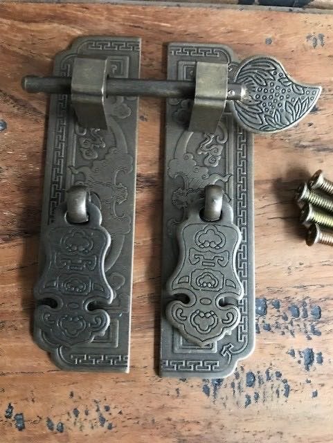 Chinees beslag voor een chinese bruidskast of oosterse kast, Meerkleurig, Nieuw, Ophalen of Verzenden, Verburgt vintage