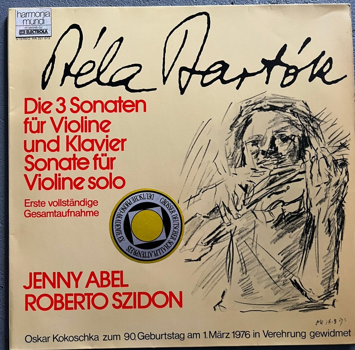 2lp klassiek elpee vinyl Jenny Abel Bartok violin sonatas, Cd's en Dvd's, Vinyl | Klassiek, Ophalen, Overige typen, Zo goed als nieuw