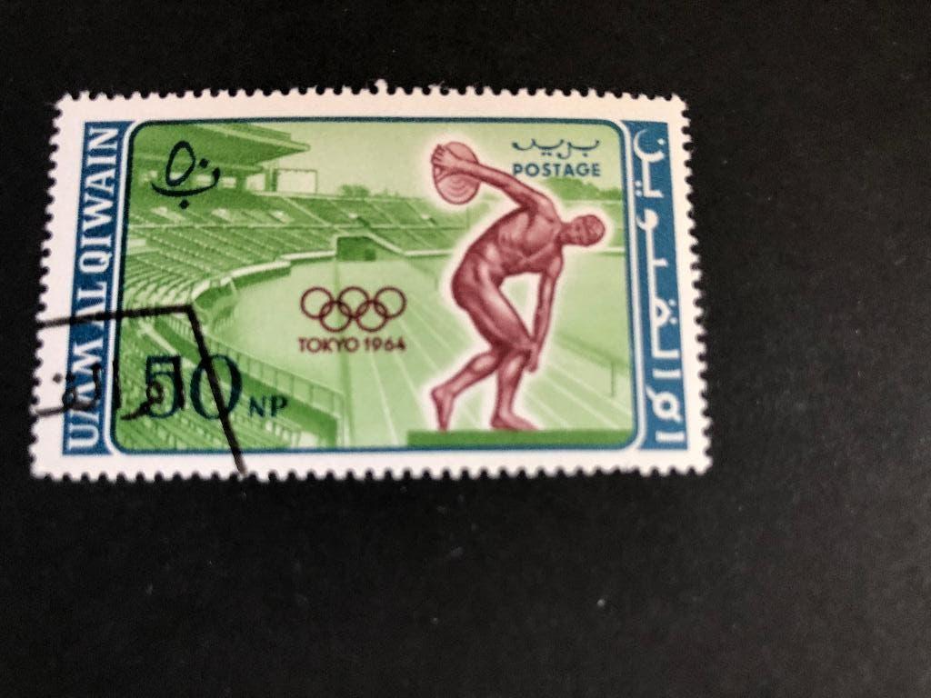 Umm-Al Qiwain Olympische spelen Tokyo 1964 gestempeld, Postzegels en Munten, Ophalen of Verzenden, Gestempeld, Sport