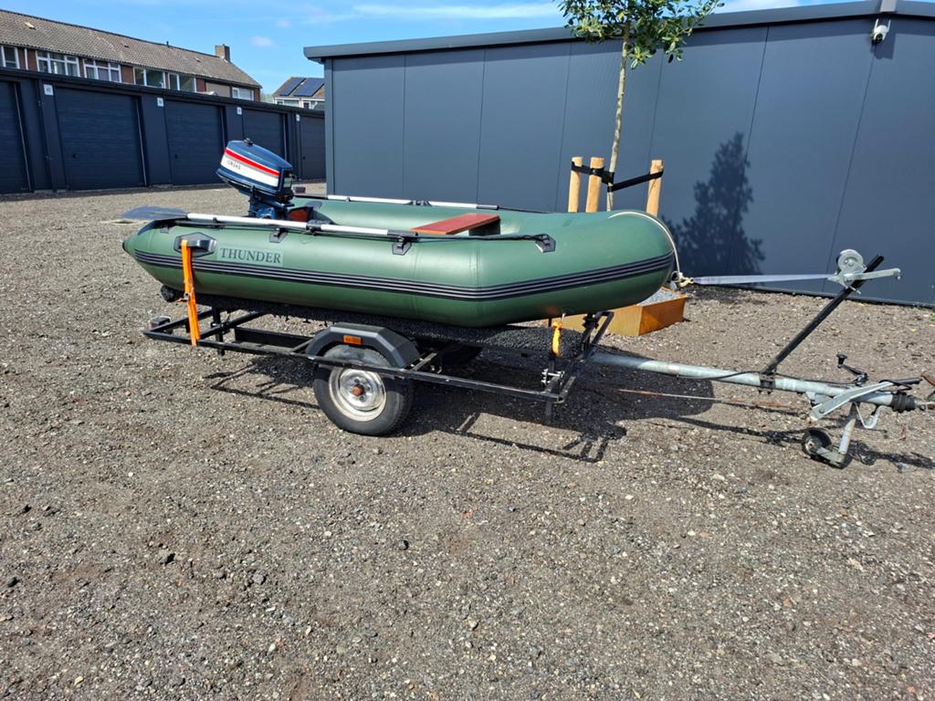 Rubberboot met motor, Ophalen of Verzenden, Zo goed als nieuw