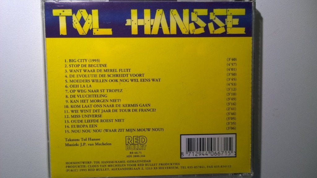 Tol Hansse - Wat Nou Weer, Cd's en Dvd's, Ophalen of Verzenden, Zo goed als nieuw, Pop, Album