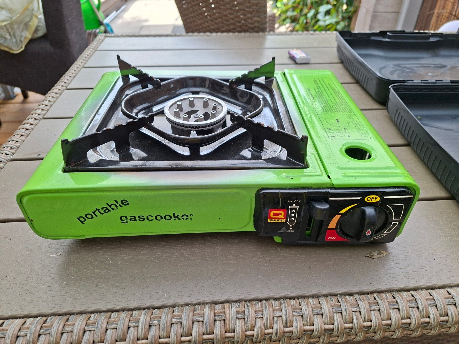Draagbaar gasfornuis met gasbussen, Ophalen, Gebruikt