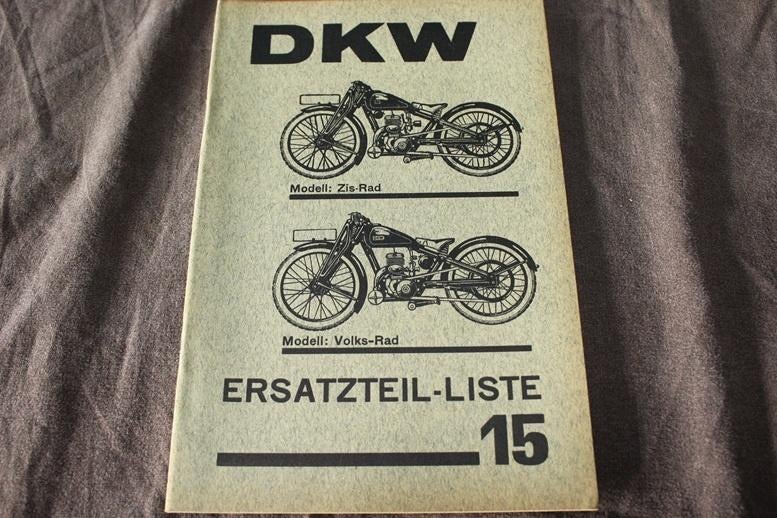 DKW Zis Rad Volks Rad motorrad ersatzteil liste 1932 ??, Motoren, Ophalen of Verzenden, Overige merken