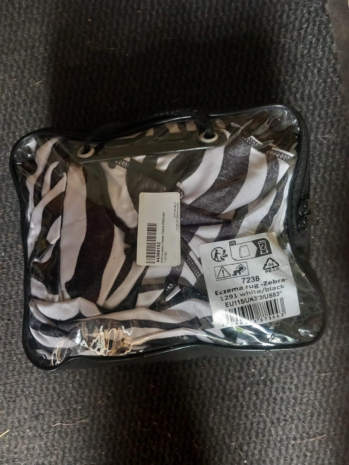 Eczema rug zebra deken 115/165, Dieren en Toebehoren, Ophalen of Verzenden, Nieuw