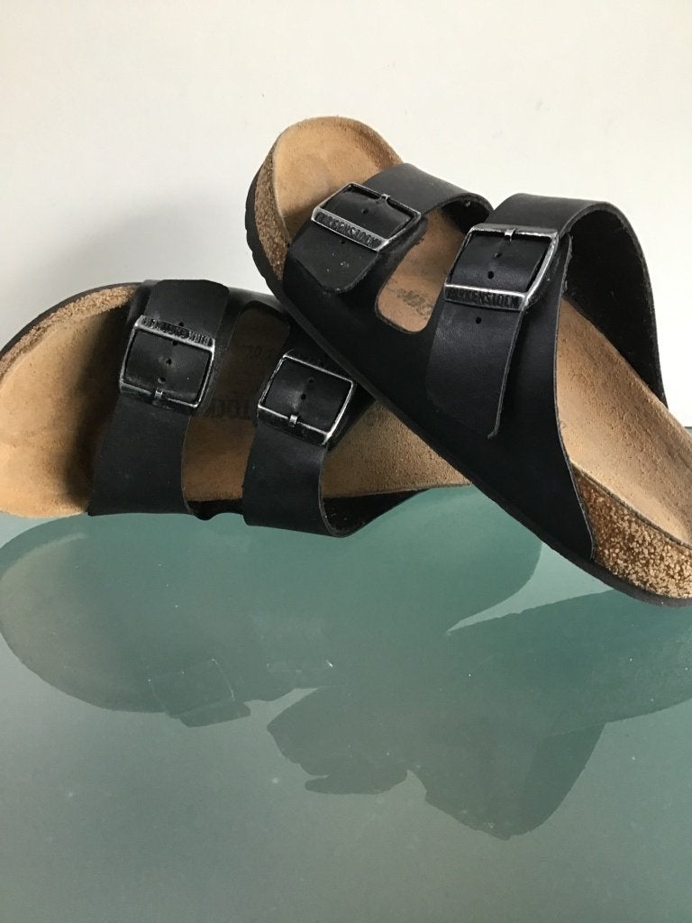 Birkenstock 40 | Arizona zwart | Gratis verzenden, Slippers, Verzenden, Zwart, Zo goed als nieuw