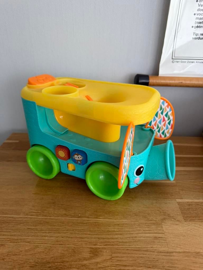 Bright Starts Pop & Roll Safari Bus babyspeelgoed, Ophalen of Verzenden, Zo goed als nieuw, Overige typen