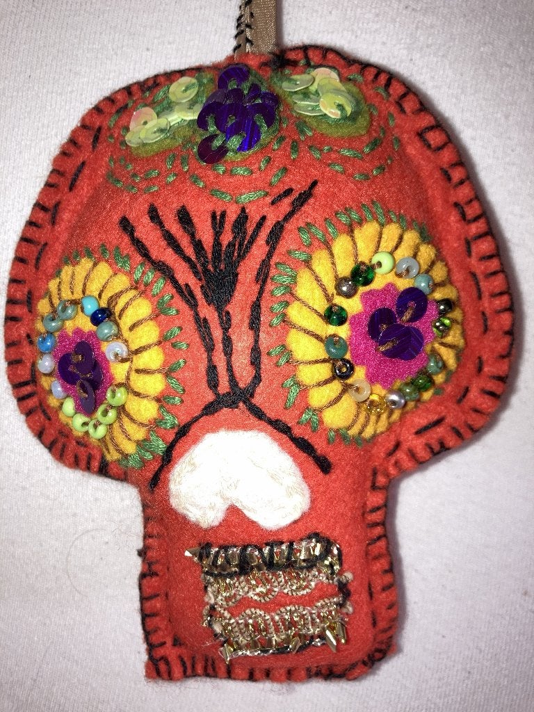 Embroidered hanging Día de los muertos Nieuw Mexico Feestdag, Ophalen