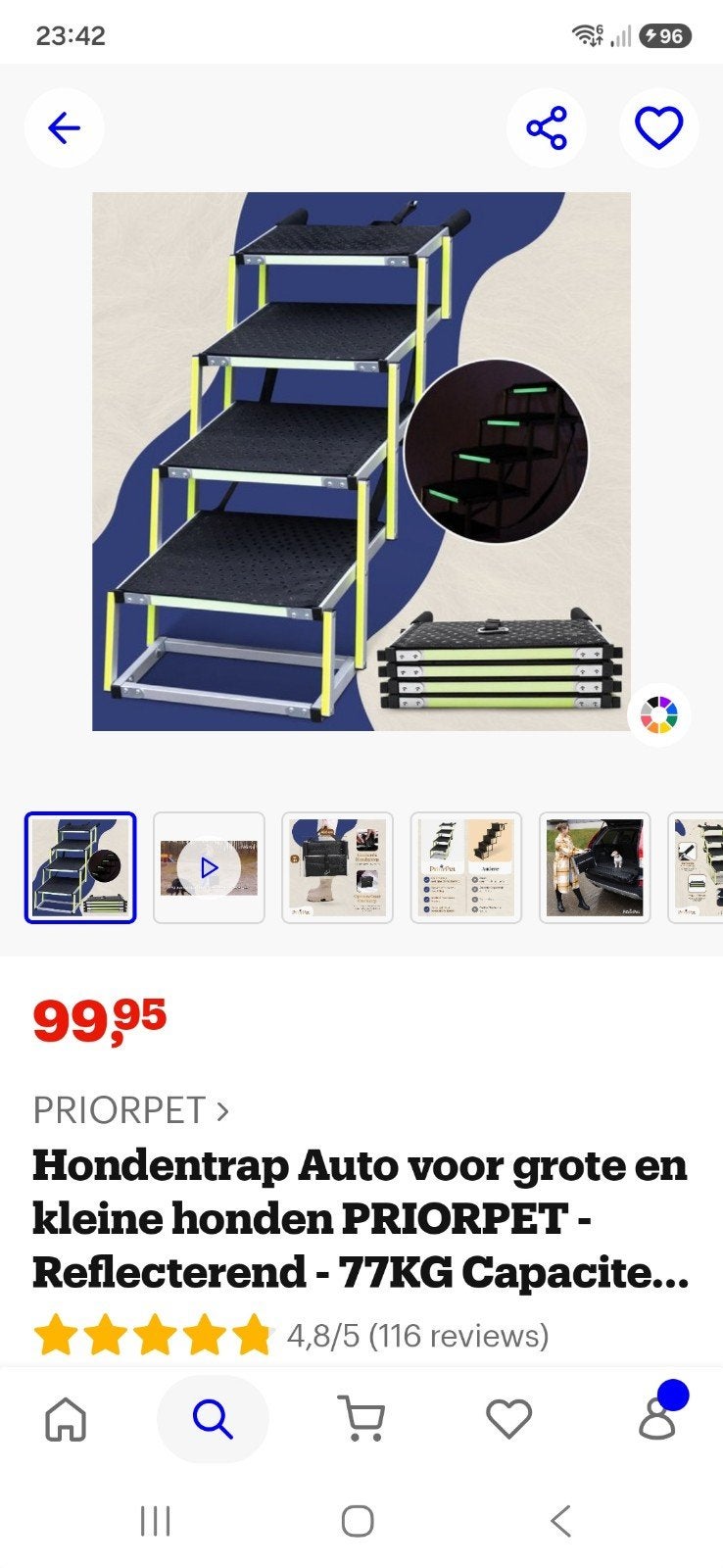 Z.G.A.N auto trap voor grote honden, Ophalen, Zo goed als nieuw