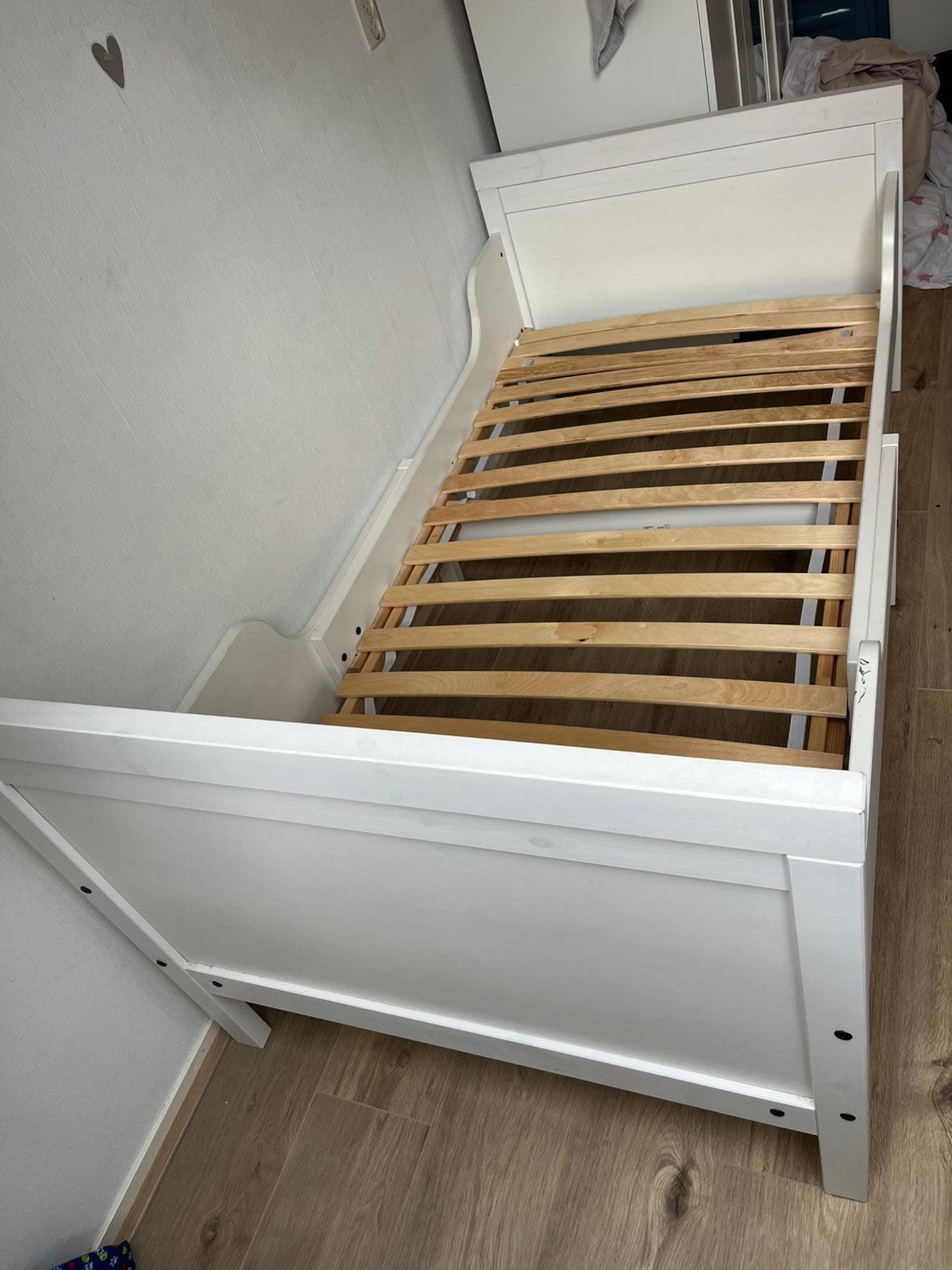 Meegroeibed, Kinderen en Baby's, Kinderkamer | Bedden, Ophalen, Gebruikt, 70 tot 85 cm, Lattenbodem