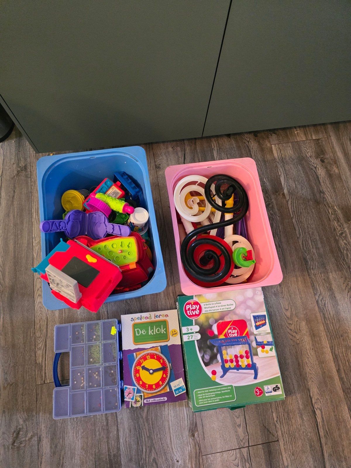 Klei en knikkerbaan speelgoed set, Ophalen of Verzenden, Gebruikt