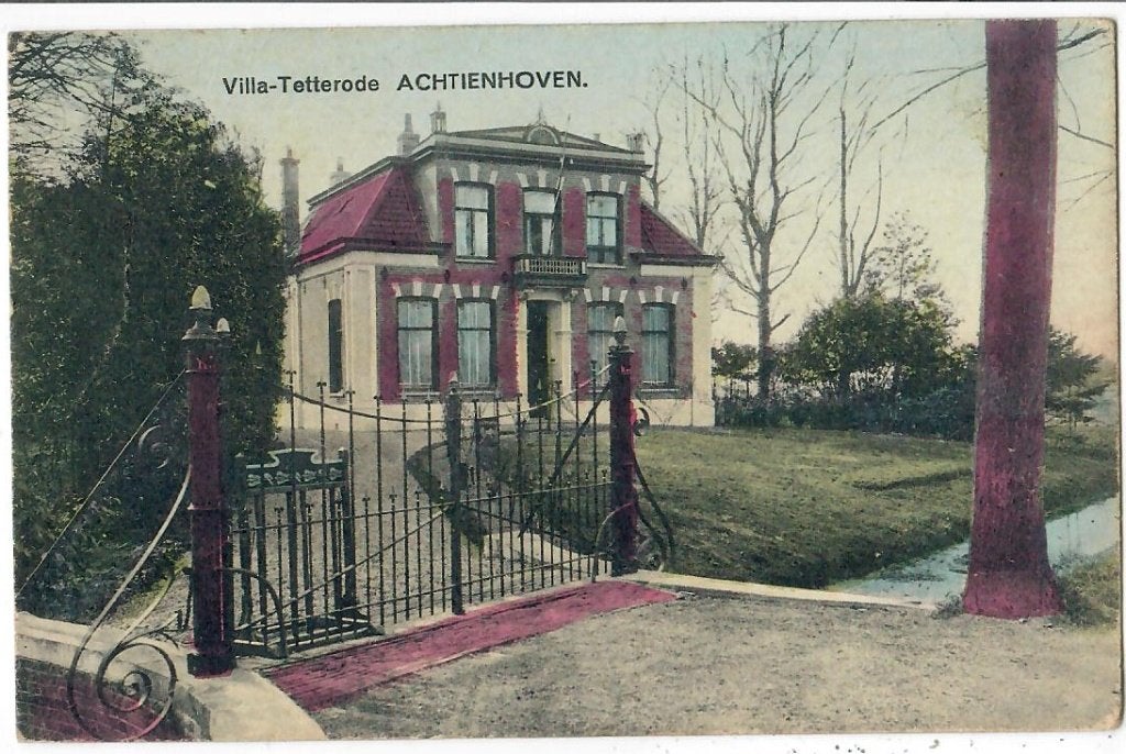 Achtienhoven - Villa-Tetterode, Verzenden, Voor 1920, Gelopen, Zuid-Holland