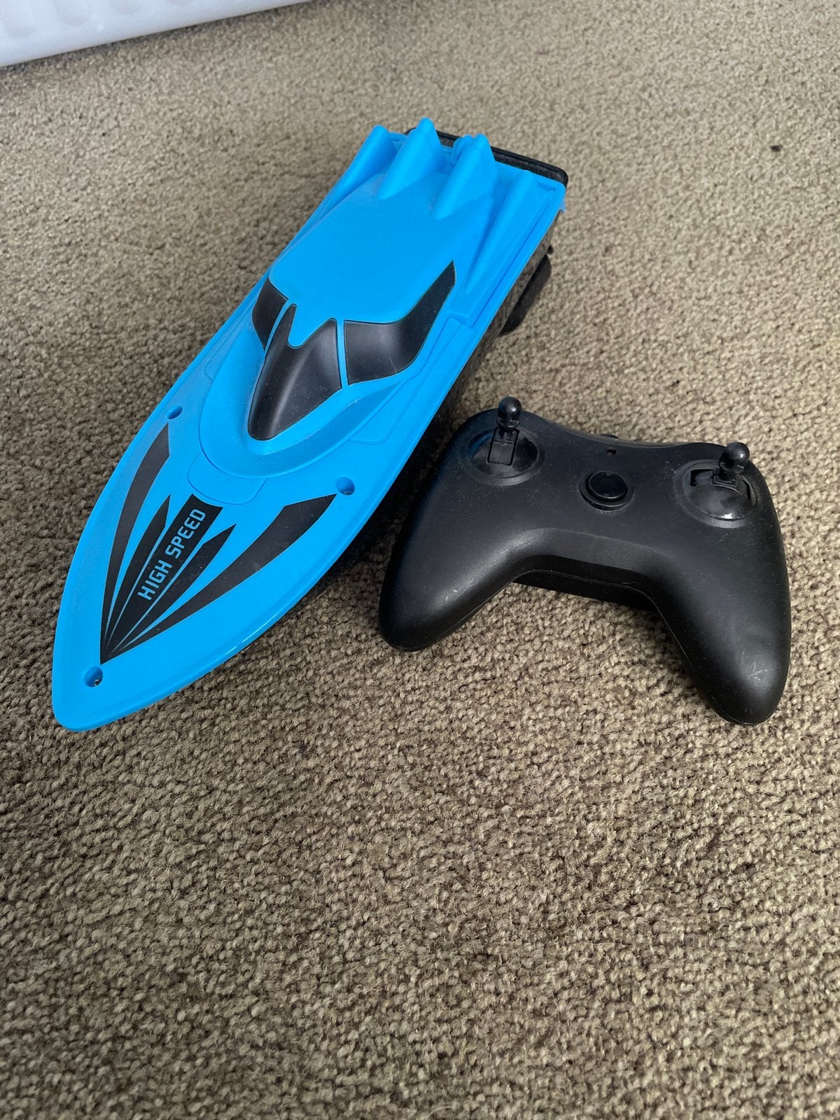 RC Speedboot met afstandsbediening - Blauw, Ophalen of Verzenden, Gebruikt