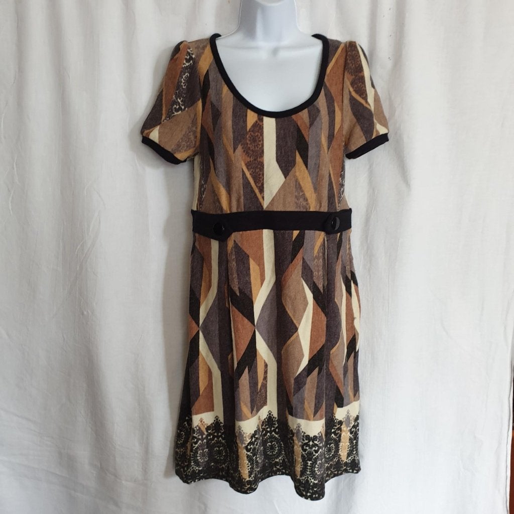 Aparte jurk jaren 60 stijl Mt M merk Lavand, Kleding | Dames, Maat 38/40 (M), ., Zwart, Ophalen of Verzenden