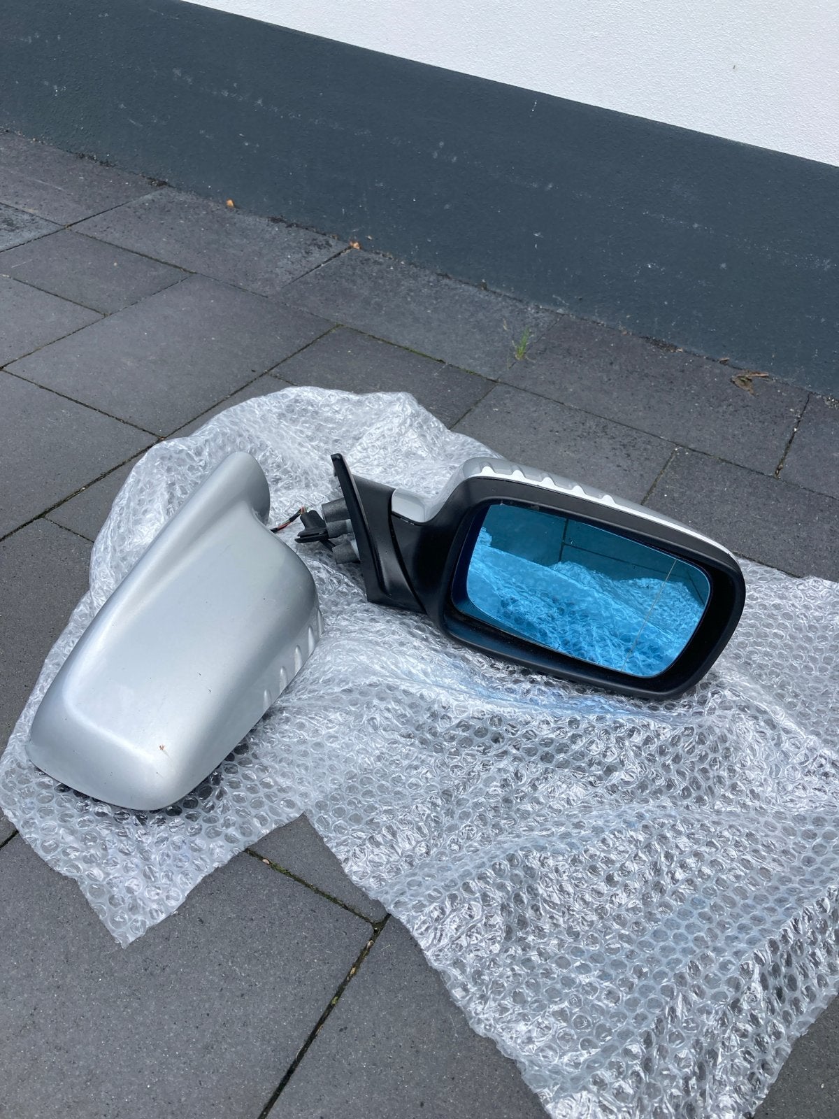 Rechter buitenspiegel BMW E46 Coupe Cabrio- Titan Zilver, Ophalen of Verzenden, Gebruikt, BMW