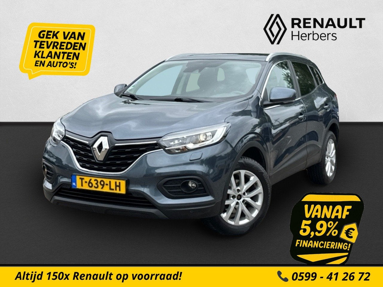 Renault Kadjar 1.3 TCe Zen STOEL VERW / CLIMATE / PDC / CRUI, Auto's, Voorwielaandrijving, Kadjar, Gebruikt, Euro 6