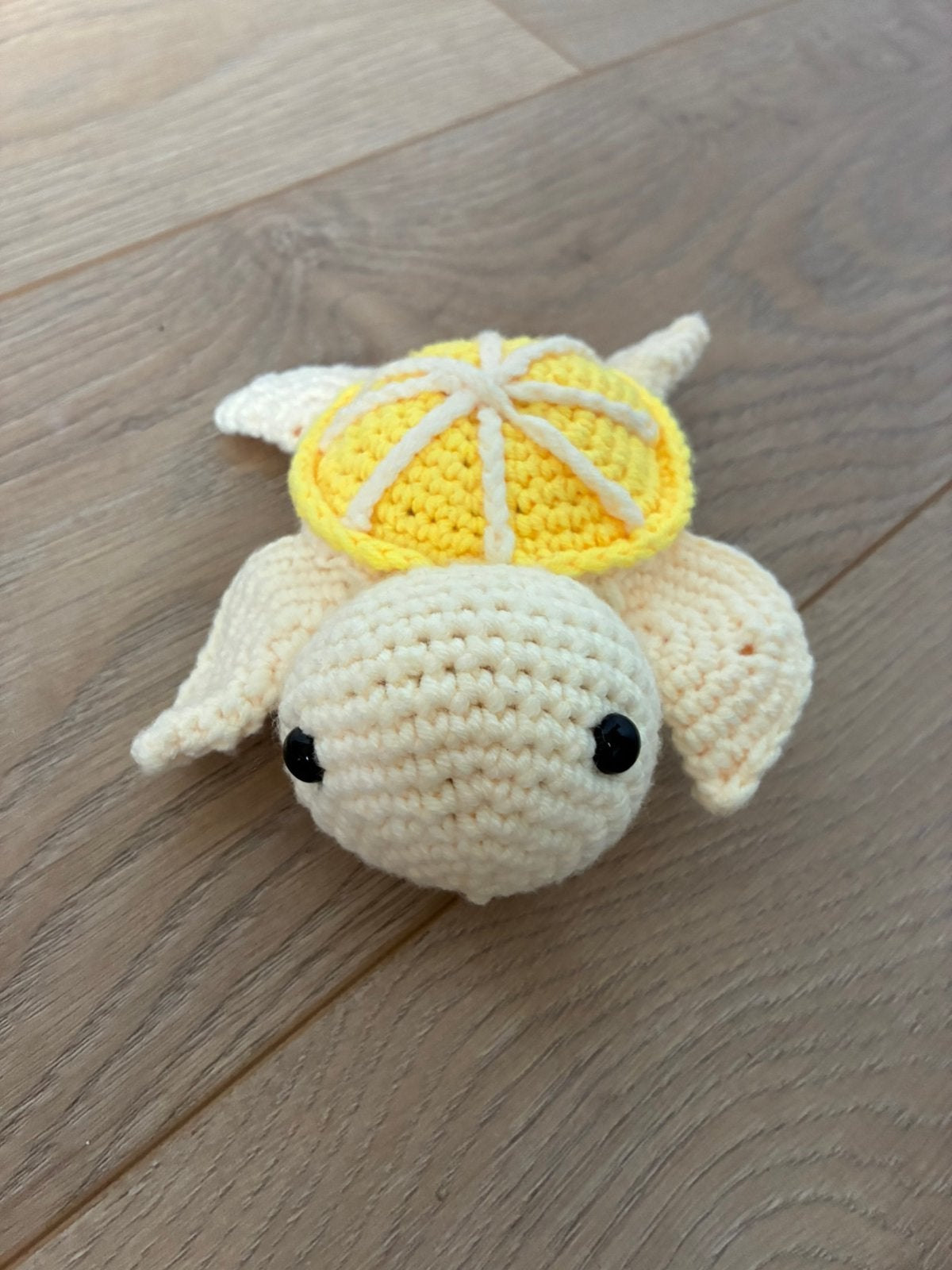 Gehaakte knuffel schildpad, Kinderen en Baby's, Overige typen, Nieuw, Ophalen of Verzenden, Geel