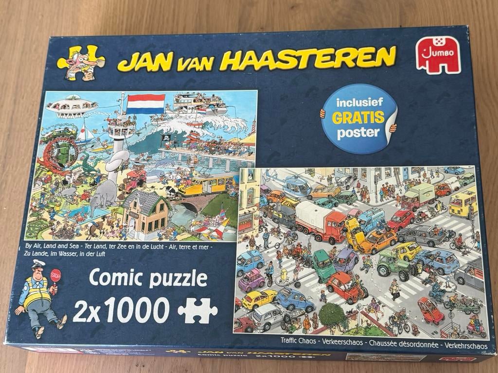 Jan van Haasteren 2x 1000, Ophalen of Verzenden, 500 t/m 1500 stukjes, Zo goed als nieuw
