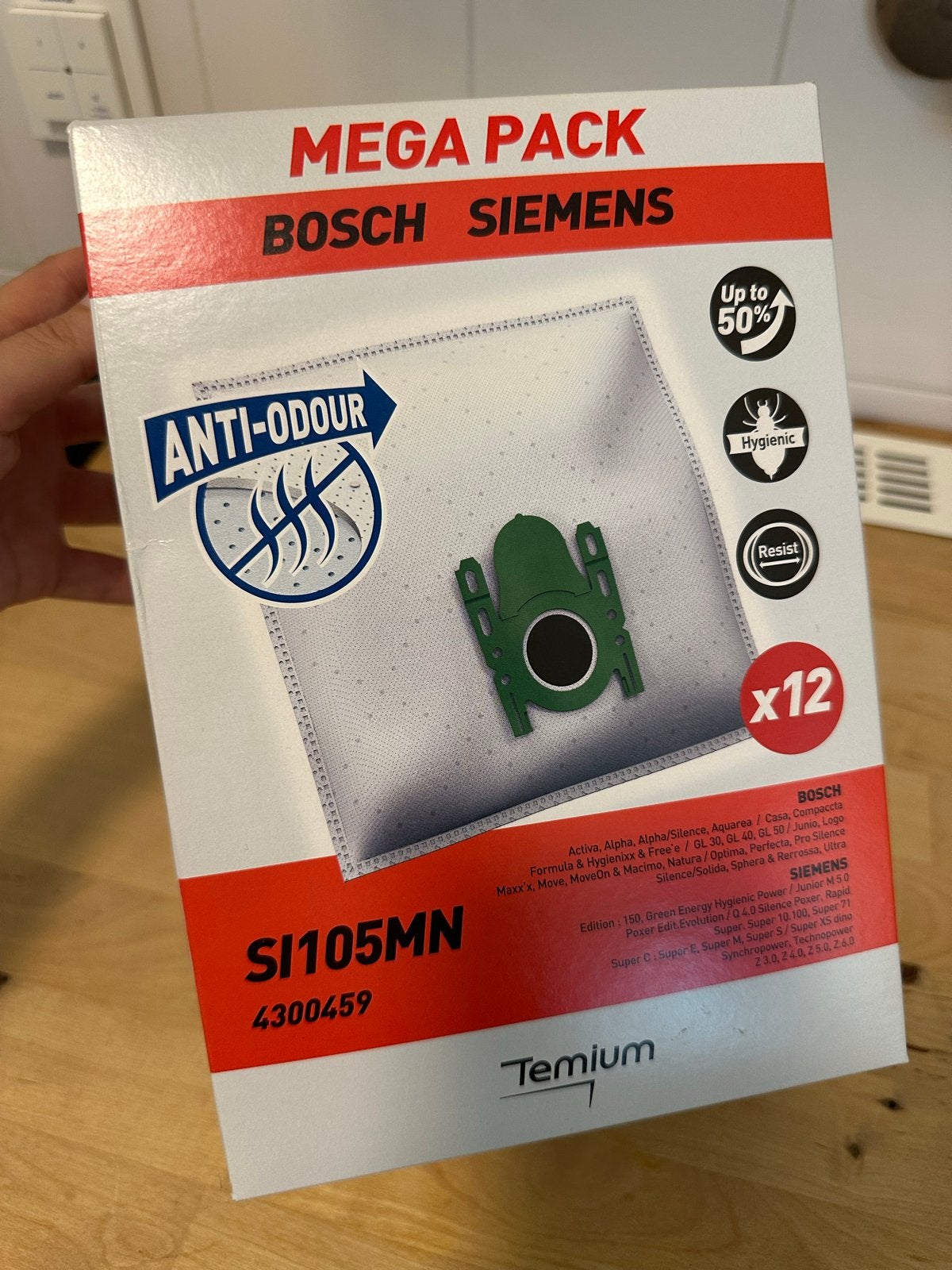 Bosch Siemens SI105MN Anti-Odour Stofzuigerzakken Mega Pack, Witgoed en Apparatuur, Stofzuigers, Bosch, Overige typen, Nieuw, Stille werking