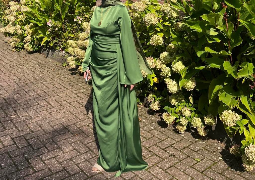 Avondjurk, Ophalen of Verzenden, Zo goed als nieuw, Groen, Trouwjurk